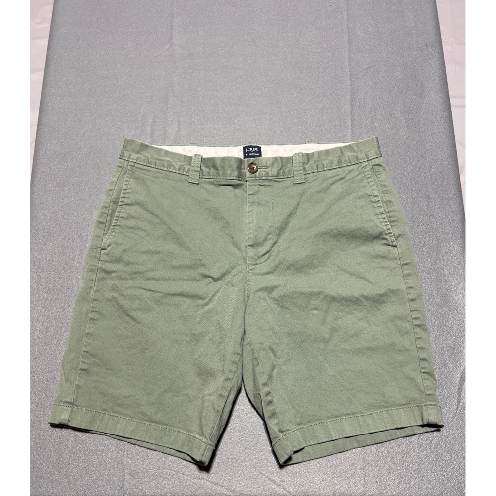 J.Crew Re-Imagined Mens 9 Inch Inseam Chino Shorts Sage Green 33 H5020